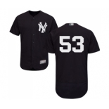 Men's New York Yankees #53 Zach Britton Navy Blue Alternate Flex Base Authentic Collection Baseball Jersey