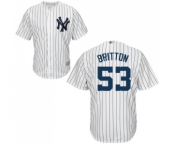 Men's New York Yankees #53 Zach Britton Replica White Home Baseball Jersey