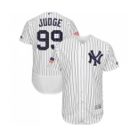 Men's New York Yankees #99 Aaron Judge White Stars & Stripes Authentic Collection Flex Base Baseball Jersey