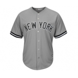 Men's New York Yankees Blank Majestic Gray Road Cool Base Team Jersey