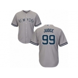 Mens Yankees #99 Aaron Judge Gray Cool Base Jersey