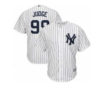 Mens Yankees #99 Aaron Judge White Cool Base Jersey