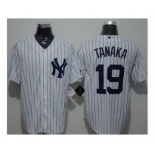 New York Yankees #19 Masahiro Tanaka White Strip New Cool Base Stitched Baseball Jersey