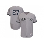 New York Yankees #27 Giancarlo Stanton Grey Flexbase Authentic Collection Stitched MLB Jersey