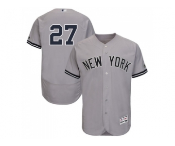 New York Yankees #27 Giancarlo Stanton Grey Flexbase Authentic Collection Stitched MLB Jersey