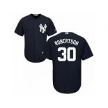 New York Yankees #30 David Robertson Replica Navy Blue Alternate MLB Jersey