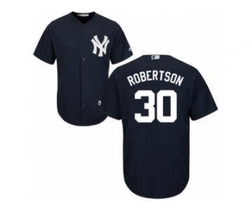 New York Yankees #30 David Robertson Replica Navy Blue Alternate MLB Jersey