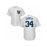 New York Yankees #34 Jamie Garcia Replica White Home MLB Jersey