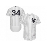 New York Yankees #34 Jamie Garcia White Navy Flexbase Authentic Collection MLB Jersey