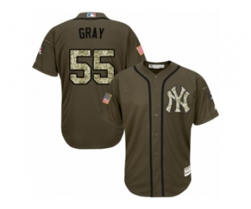 New York Yankees #55 Sonny Gray Authentic Green Salute to Service MLB Jersey