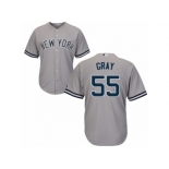 New York Yankees #55 Sonny Gray Replica Grey Road MLB Jersey