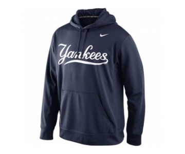 New York Yankees Nike Men's KO Wordmark Perfomance Navy MLB Hoodie