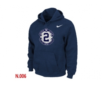 Nike Derek Jeter New York Yankees Official Final Season Commemorative Logo Pullover Hoodie D.Blue