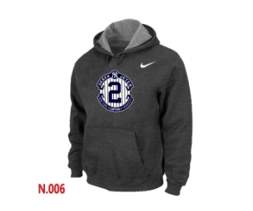 Nike Derek Jeter New York Yankees Official Final Season Commemorative Logo Pullover Hoodie D.Grey