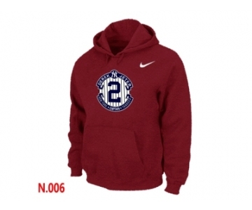 Nike Derek Jeter New York Yankees Official Final Season Commemorative Logo Pullover Hoodie Red