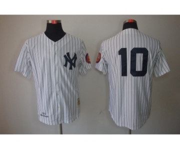 mlb jerseys new york yankees #10 1952m&n white[black stripe]