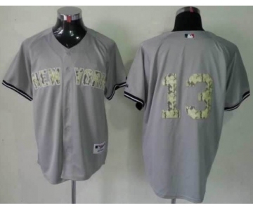 mlb jerseys new york yankees #13 rodriguez grey[number camo]