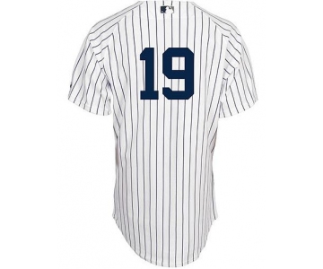 mlb jerseys new york yankees #19 white(black strip)