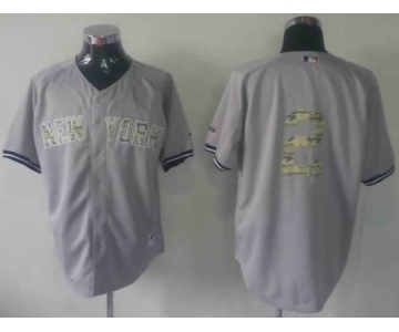 mlb jerseys new york yankees #2 jeter grey[number camo]