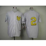 mlb jerseys new york yankees #2 jeter white[number golden][black strip]