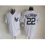 mlb jerseys new york yankees #22 ellsbury white-1(black strip)[ellsbury]