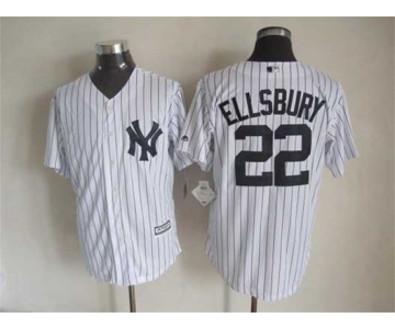 mlb jerseys new york yankees #22 ellsbury white-1(black strip)[ellsbury]