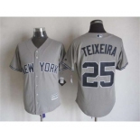 mlb jerseys new york yankees #25 teixeira grey[2015 new]