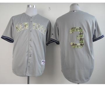 mlb jerseys new york yankees #3 ruth grey[number camo]