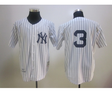 mlb jerseys new york yankees #3 ruth m&n white 1929