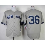 mlb jerseys new york yankees #36 grey