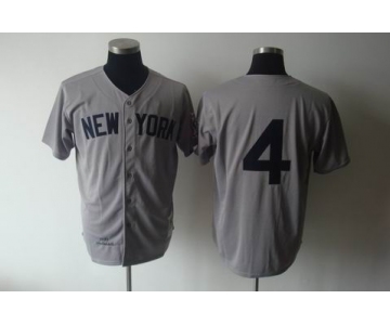 mlb jerseys new york yankees #4 lou gehrig m&n grey 1939