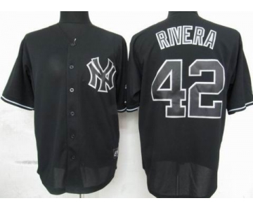 mlb jerseys new york yankees #42 rivera black fashion