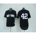 mlb jerseys new york yankees #42 rivera black[2011 road cool base BP]W