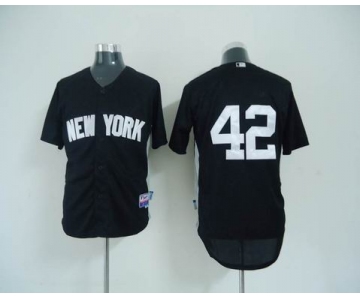 mlb jerseys new york yankees #42 rivera black[2011 road cool base BP]W