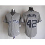 mlb jerseys new york yankees #42 rivera grey[2015 new]