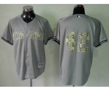 mlb jerseys new york yankees #42 rivera grey[number camo]