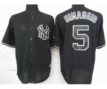 mlb jerseys new york yankees #5 dimaggio black fashion