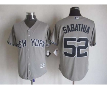 mlb jerseys new york yankees #52 sabathia grey[2015 new]