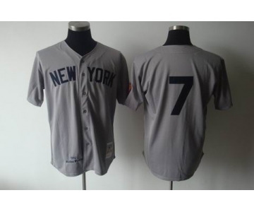 mlb jerseys new york yankees #7 mantle m&n grey 1952