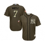 mlb jerseys new york yankees #7 mickey mantle green salute to service