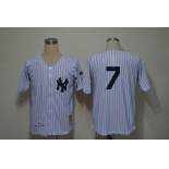 mlb jerseys new york yankees #7 mickey mantle white  M&N(black strip)