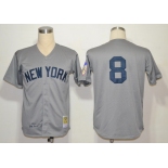 mlb jerseys new york yankees #8 berra m&n grey 1951