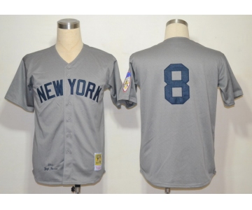 mlb jerseys new york yankees #8 berra m&n grey 1951