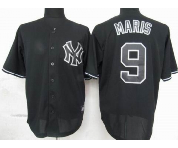 mlb jerseys new york yankees #9 maris black fashion