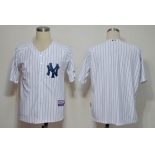 mlb jerseys new york yankees blank white(black strip)