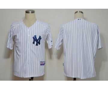 mlb jerseys new york yankees blank white(black strip)