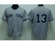 mlb new york yankees #13 rodriguez grey(2010)