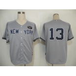 mlb new york yankees #13 rodriguez grey[gms]