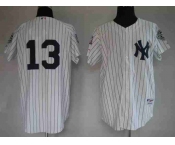 mlb new york yankees #13 rodriguez white(2009 logo)