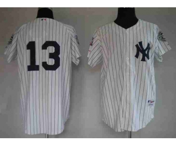 mlb new york yankees #13 rodriguez white(2009 logo)